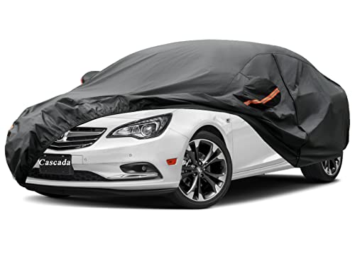 Kayme 7-warstwowy pokrowiec na samochód, wodoodporny, oddychający, dopasowany do samochodu Vauxhall Cascada (2013-2024), na zewnątrz, pełna osłona przed słońcem, deszczem, kurzem, ochroną przed każdą