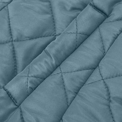 INGKE Quilted Jackets for Women Casual Long Sleeve Button Down Diamond Puffer Jacket, Winter Lightweight Outerwear (white,3X-Large)
