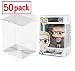 PLAYOLY Pop Protector Case for Funko - 4" Inch Pop! Vinyl Figures, Strong Pop Protectors, Crystal Clear, Heavy Duty Acid Free w/ Protective Film Lot of 50