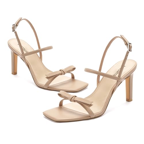 Image of Modatope Womens Sandals Open Toe Strappy Sandals Ankle Strap High Heel Sandals for Women