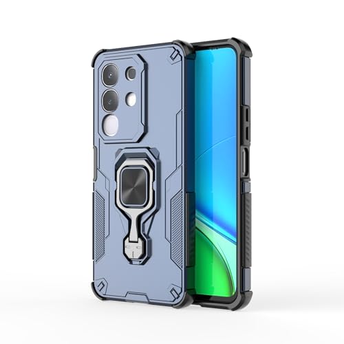 Coque Vivo Y29 4G antichoc militaire bleue avec béquille intégrée - 2