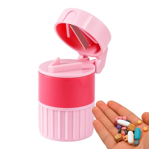 Pillenbrecher, Tablettenschneider | Tablettenschneider mit Pillenaufbewahrung,Tablettenschneider und -zerkleinerer, 4-in-1-Pulverisierer, Trinkbecher, zerkleinert kleine Pillen und Tabletten Meindin