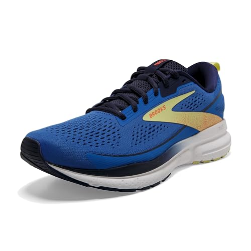 Brooks Men’s Trace 3 Neutral Running Shoe - Blue/Peacoat/Yellow - 12.5 Medium