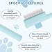 RENEWREVITAL Cat Comb, Pet Hair Removal Brush with Release Button, Flea Comb for Pet, Self-Cleaning Grooming Brush for Massaging and Removing Shedding Hair, Blue
