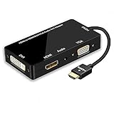 【Plug and Play】 Keine Treiber erforderlich. Einfache Bedienung und bequeme Nutzung. Verbinden Sie HDMI-Desktops, Laptops usw. mit anderen entsprechenden Ausgabegeräten wie HDTV, Projektor, Monitor. [Separate HDMI oder VGA oder DVI Kabel werden benötigt, sind jedoch nicht im Lieferumfang enthalten.]