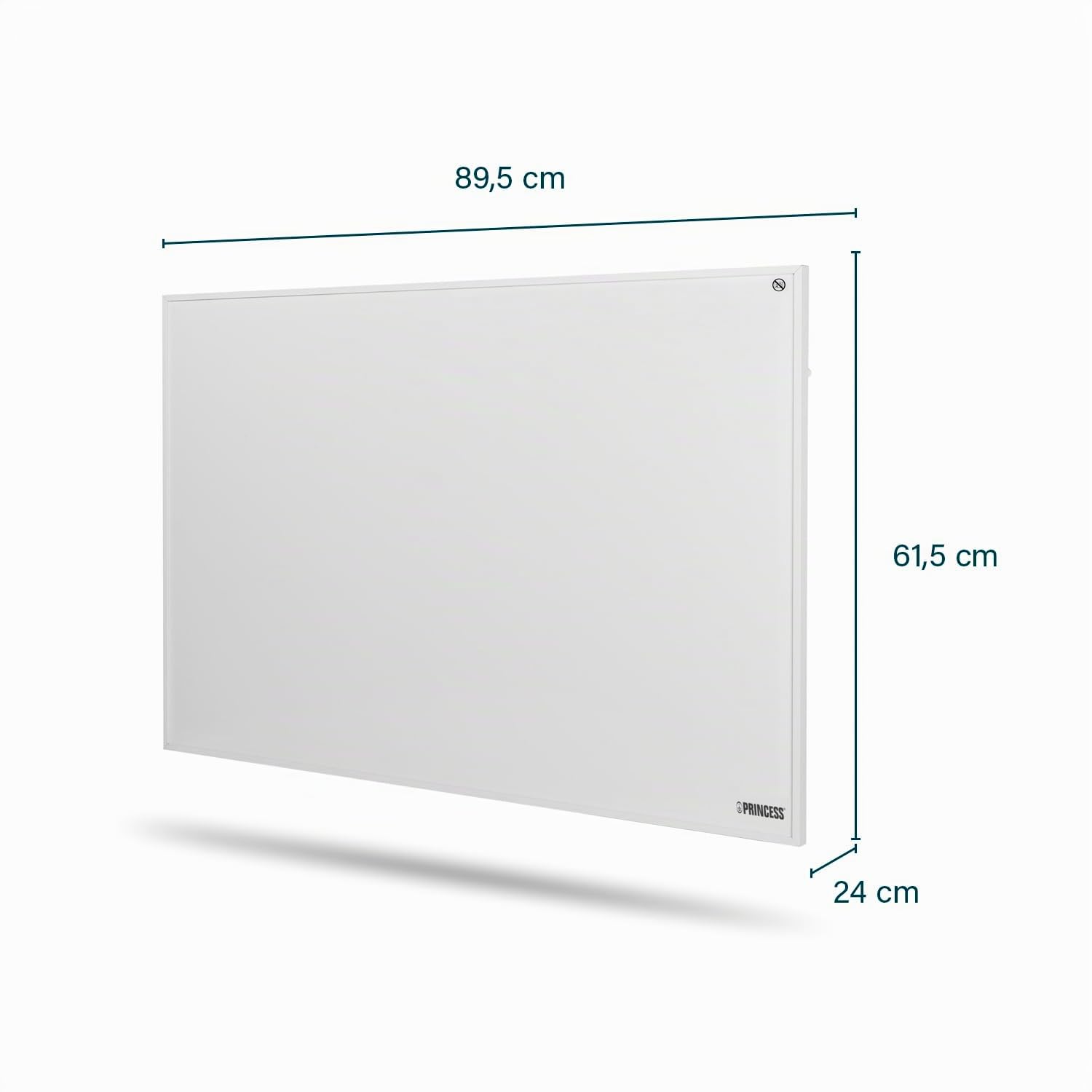 Pannello a infrarossi Princess collegato - 540 W - Applicazione gratuita - Programmabile con termostato integrato - Piastra in cristallo di carbonio