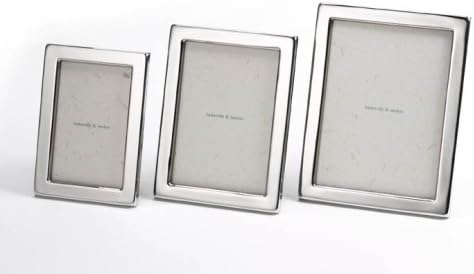 Baskerville & Sanders Silver Plated Designer Narrow Classic Frame-4x4"