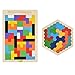 Hotgod Puzzle in legno Tetris Hexagon Puzzle per bambini Tangram Jigsaw Puzzle, Montessori Educativo Regalo per Bambini e Adulti