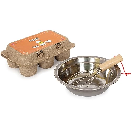 small foot Eierschmaus, Set mit 6 Holzeiern, Zubehör für die Kinderküche / Kaufmannsladen, für Kinder ab 3 Jahren, 5666