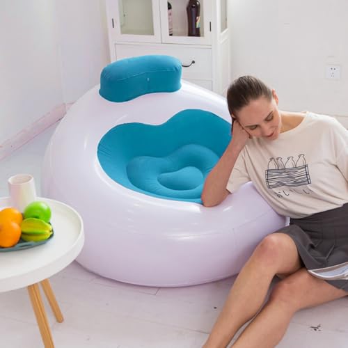 Sofá inflable plegable de PVC azul Kisangel portátil para jardín 5
