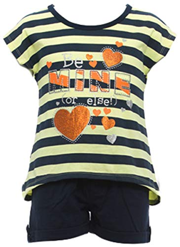 Image of ToBeInStyle Girl's Two Piece Summer Set Cute Tee Top and Matching Shorts Adorable Outfit