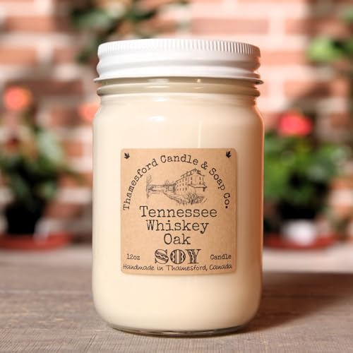 Bourbon & Oak Scented Candle - Smooth Aged Whiskey with