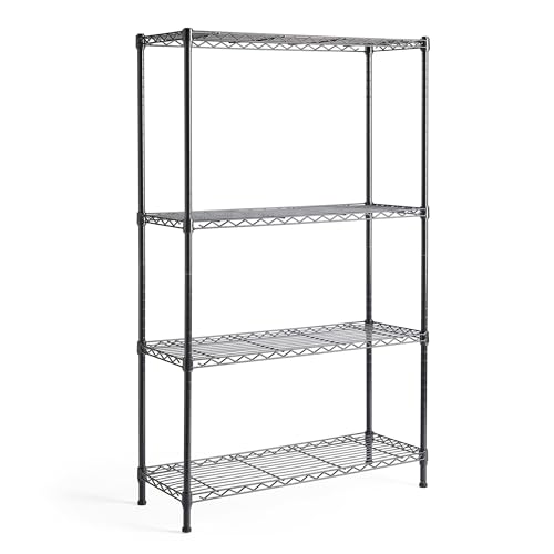 VonHaus Garage Shelving Units - Adjustable 4-Tier Wire Racking for Storage - Powder Coated Garage Shelves, Suitable as Pantry Shelves or as Greenhouse Shelving - Metal Wire Storage for Home