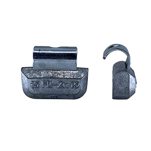 Gallardo Tire Products | FN-Series Zinc Clip on Wheel Weights 15 Grams. | Heavy Duty | for Alloy Rims on Most Japanese Vehicles. (25Pcs/Pack)