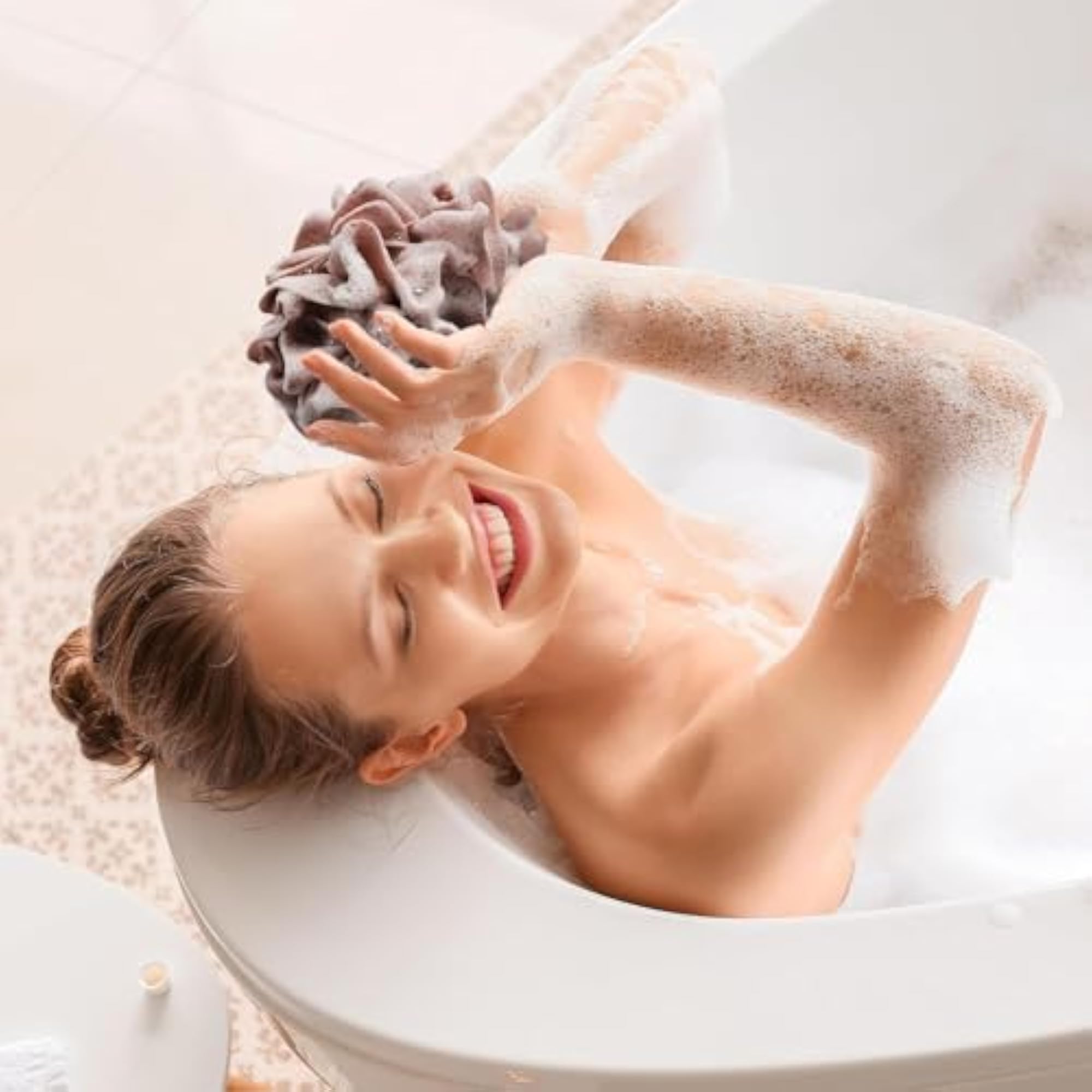 Washcloth Loofah Combo 2-in-1 for Exfoliation