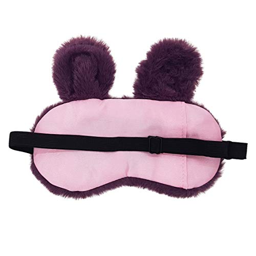 Image of Jenna Eye Mask for Sleeping with Adjustable Strap Super Soft Sleeping Mask Blind Fold for Comfortable Sleep Travelling Sleep Mask Pad for Girls Sleeping (Bunny-Purple-Gel)