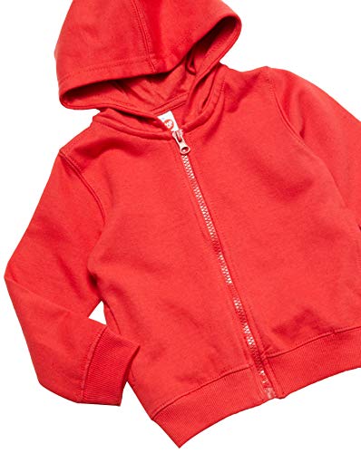 Blusão TipTop de moletom com capuz criança-unissex, Vermelho, 1 Ano