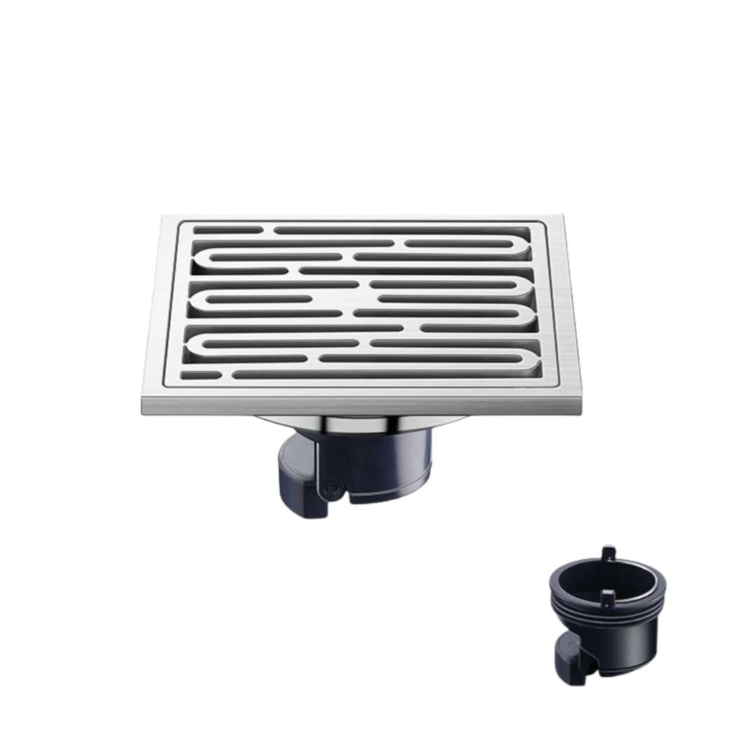 Desagüe de Suelo, Desagüe de Piso Acero Inoxidable for baño(Plastic Core,Single Use)