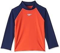 Speedo Kid's Long Sleeve Rash Top, Harmony Blue/Coral, 2 Years