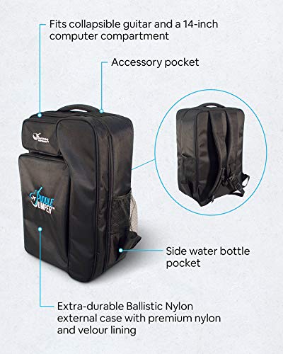 Journey Instruments Guitare de voyage Solid Sitka – PJ410N Guitare acoustique de voyage avec système pliable breveté… - Les Beatles, Paul McCartney, John Lennon, RIngo Starr, George Harrison Journey Instruments Guitare de voyage Solid Sitka - PJ410N Guitare acoustique de voyage avec système pliable breveté… – Image 4
