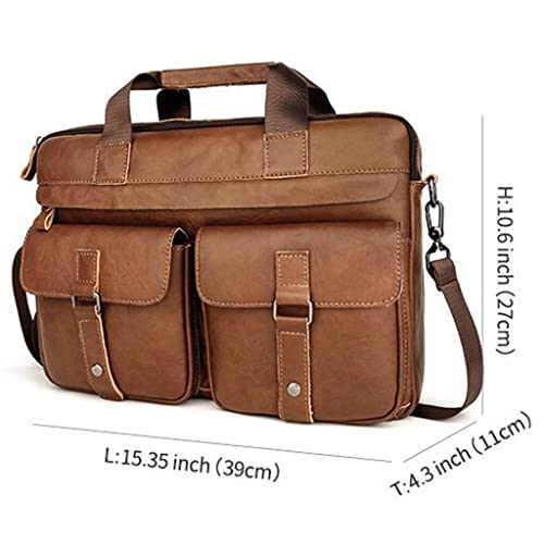 Computer handbag European and American retro leather messenger shoulder bag men's briefcase business2