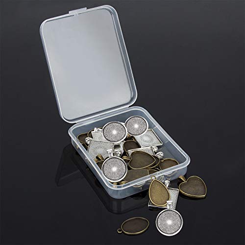 Resin Jewelry Molds Pendant Trays Making Kit With 30Pcs 5 Styles Metal Pendant And 1 Pc Silicone Epoxy Jewelry Casting Molds For Pendant Crafting Diy Jewelry Gift Making #TOP7