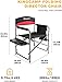 KingCamp Heavy Duty Camping Folding Director Chair Oversize Padded Seat with Side Table and Side Pockets, Supports 396 lbs