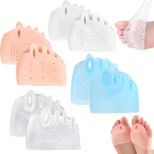 Hyggear Silicone Toe Separators- Professional-Grade Silicone Toe Separators with Scientific Design for Toe Shape - Toe Straightener & Spacer for Women & Men (4 Packs)