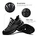 SUADEX Steel Toe Sneakers for Men Women Indestructible Work Shoes Lightweight Comfortable Safety Sneakers Slip-Resistant Composite Toe Shoes for Construction Black