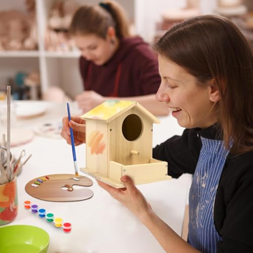 image for Thick&Thin Bird House Kits for Adult, Wooden DIY Birdhouse Kit, Outdoo