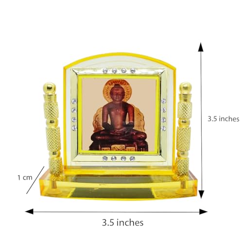 Estatua Mahavir Ji para Auto y Hogar 3.5x3.5 pulg miniatura 3