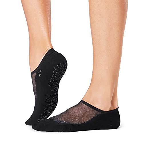 Tavi Noir Women’s Maddie Non-Slip Socks - Grip Barre, Dance, Pilates, Medium, Onyx #TOP1