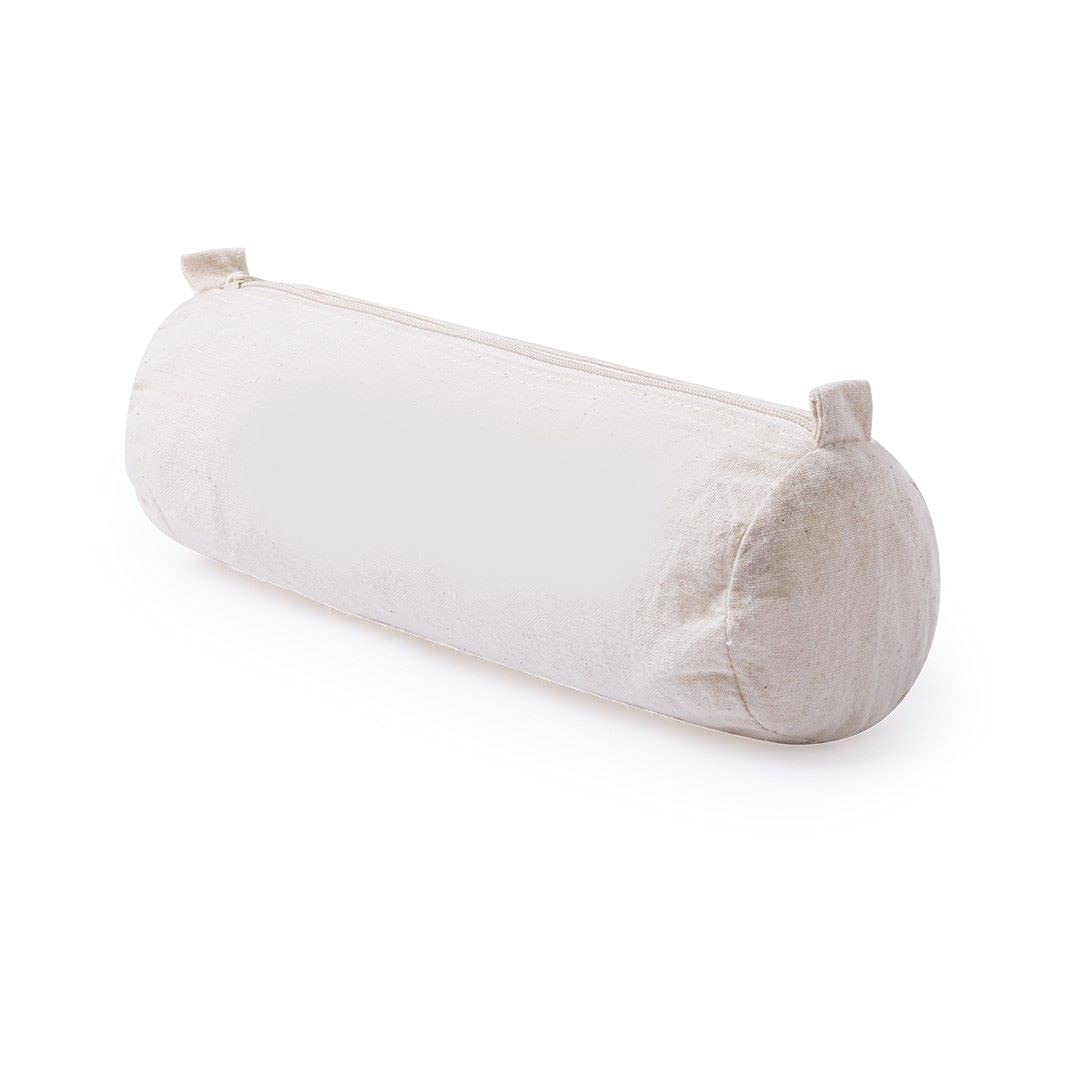 Nature line pencil case in 100% raw cotton material with classic cylindrical design