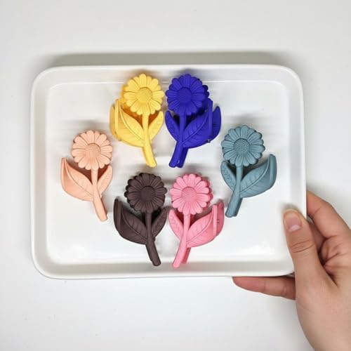Image of Korean Flower Hair Claw Clip | Strong Grip Matte Hair Clutcher for Girls & Women Multicolor - 4pc Mix Color