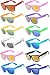 Wholesale Bulk Matte Colored Mirrored and Smoke Lens Sunglasses 12 pairs with 3 soft microfiber bag OWL ®.
