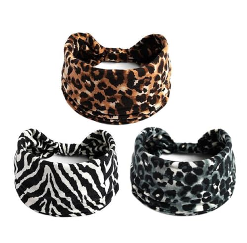 K-Elewon 3 Pack Women Wide Elastic Head Wrap Headband Sports yoga Hair Band SK02-03