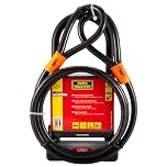 Burg Wächter Unisex's 1600 HB KIT Gold Sold Secure Bicycle D Lock, Black, Large-2.1M Cable