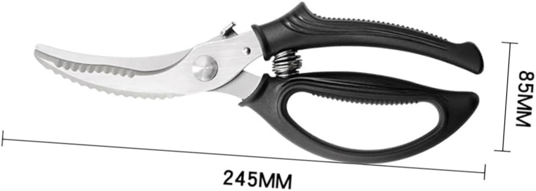Heavy Duty Poultry Shears with Anti-Slip Handle Kitchen Scissors for Chicken Bone and Fish Dishwasher Safe Spring Loaded for Home Cooks