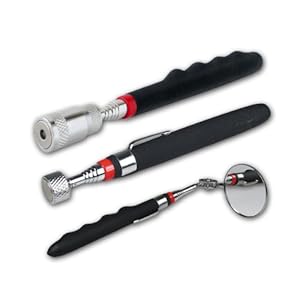 Telescopisch gereedschap met magnetische spiegel LED-verlichting spiegel magnetische lifter scharnierende spiegel met…