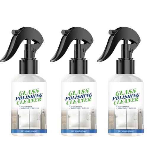 Spray et vernis nettoyant pour vitres multi-surfaces, nettoyant pour vitres, brillant sans traces pour miroirs et voitures, spray à action rapide, élimine les empreintes digitales, la saleté (3Pcs)
