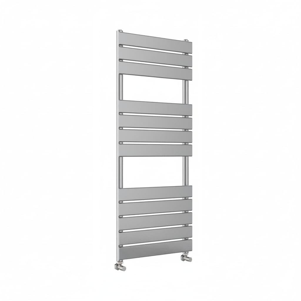 (500Mm W X 800Mm H) Richmond Heated Towel Rail Flat Panel Chrome Bathroom Radiator 615625588736