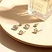 Atzeste 3 Pairs Shiny Gold Earrings for Women,S925 Gold Stud Earrings for Women Trendy,Dainty 14K Gold Plated Stud Earrings Set for Fashion Jewelry Gifts