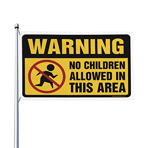Man Cave Rules Warning No Children Allowed In This Area Flag Funny Home Decor �j�̎q�����̑���(60X90CM)