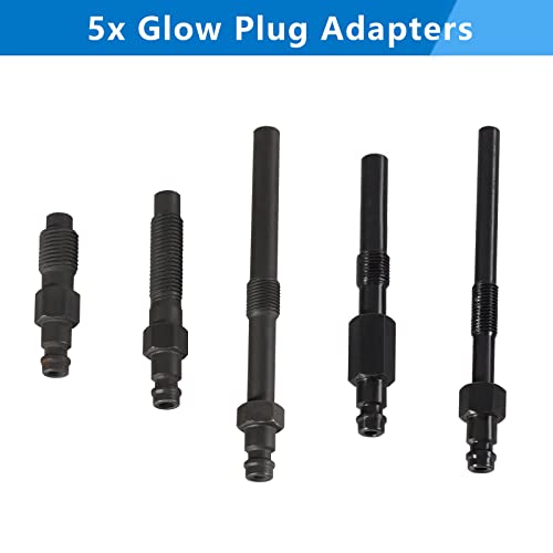 Image of 17Pcs Diesel Engine Compression Gauge Tester Cylinder Pressure Test Tool Kit with Case for Car & Truck