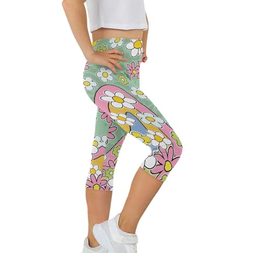 Premium Yoga Capri Leggings for Girl High Waist Comfortable Running Dance Leggings Pants in 4-13 Years2