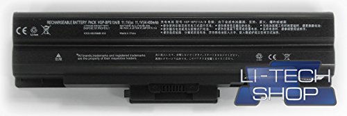 LI-TECH Batteria compatibile NERO per SONY VAIO