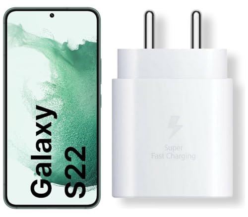 Image of 25W C-Type Super Fast Adapter Compatible with Samsung Galaxy S22 Super Fast Charger Adapter for S24 /S23 /S23 fe /S22 /S21 /21 fe /S20 /M14 /M33 /M13 /M35 /M05 /A14, A15 /S24 fe /A16 5g, White