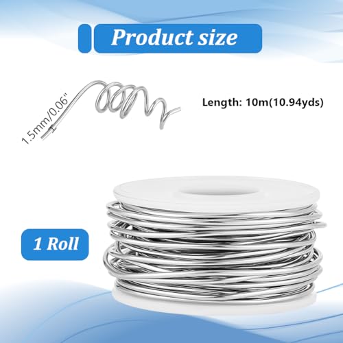 AHANDMAKER 32.8 FT 15 Gauge Stainless Steel 316L Wire, 1.5mm Soft Stainless Steel Wire - Image 2