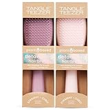 Tangle Teezer Plant-Based Ultimate Detangler Brush Duo, Dry & Wet Hair Brush, Eliminates Knots & Reduces Breakage for All Hair Types, Purple and Pink