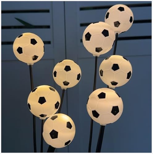 DooYard Lot de 2 lampes solaires de jardin en forme de ballon de football, lampes d'extérieur étanches, panneau solaire amélioré, lumières décoratives...
